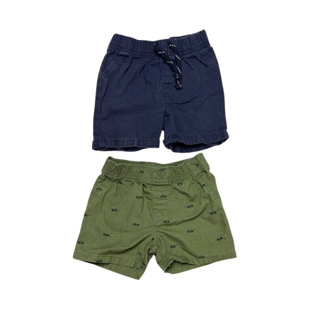 Carter's & Jumping Bean Boys Toddler Shorts 18 Months Green AOP Sunglasses Navy